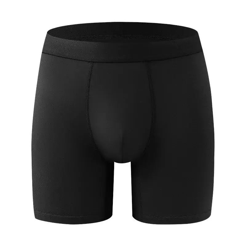 Big Pouch Men Bamboo Fiber Boxer Briefs Breathable Underwear With Fly Opening Mid Waist Sports Trunks Moisture Wicking Soft Cool — image 16