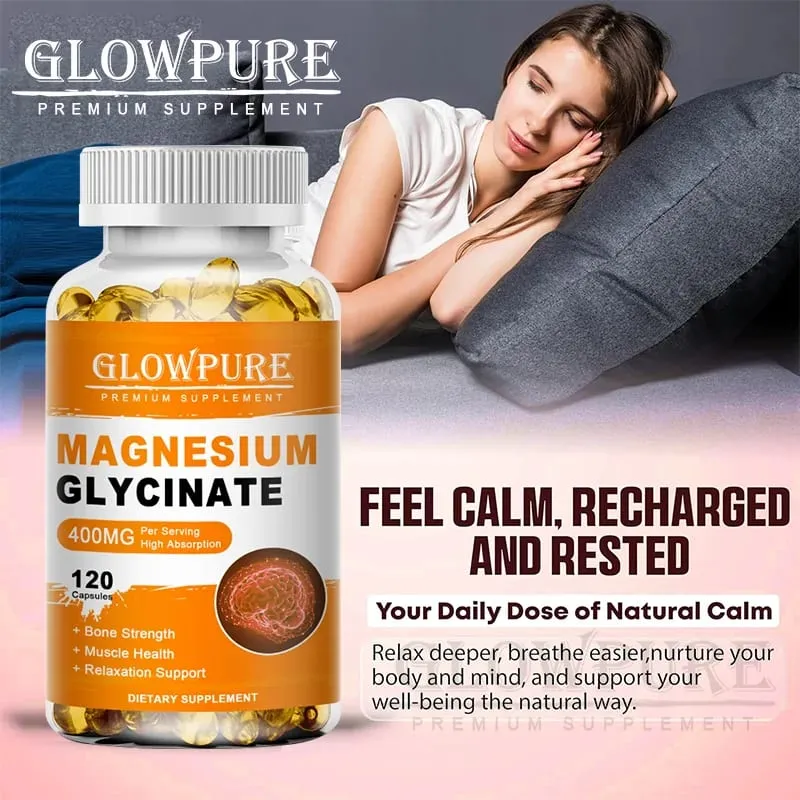 Magnesium Glycinate for Sleep Brain Nervous System Bone Muscle Relieve Anxiety Heart Health — image 5