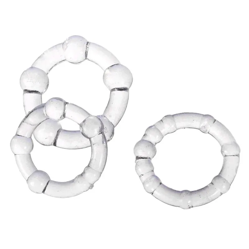 Male Penis Sleeve Dual Cock Rings Delay Ejaculation Nozzle Penis Rings Enlargement Reusable Cockring Sex Toys for Men Adults