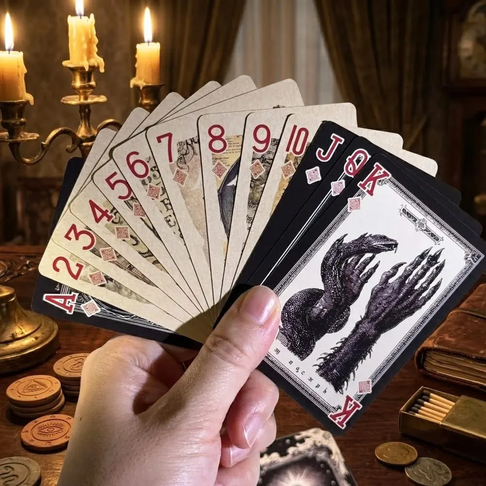 55 τμχ Mythos Τράπουλες Παράξενη άφιξη Πόκερ Gothic Horror Skull Octopus Επιτραπέζιο παιχνίδι Κάρτα για μαγικά κόλπα συλλογή Δώρο