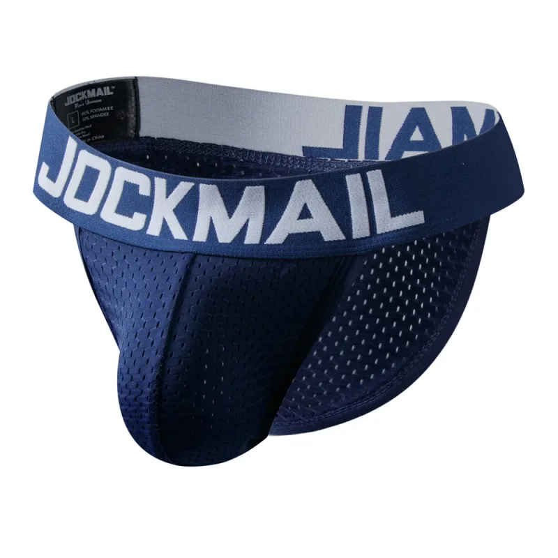 Jockmail Mans Underwear Gay Brief Nylon Mesh Sexy Low Waist Ropa Interior Hombre Letter Embroidery Sissy Panties Male Lingerie — image 66