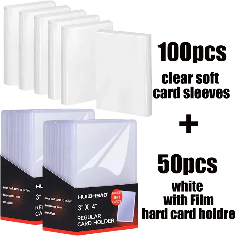 25-150 Chiếc Thẻ Cứng Holdre Với Màng Bảo Vệ Thẻ Tay Chống Trầy Xước Bảo Vệ Phù Hợp Với Yugioh Pokemon Bóng Chày thẻ Thể Thao