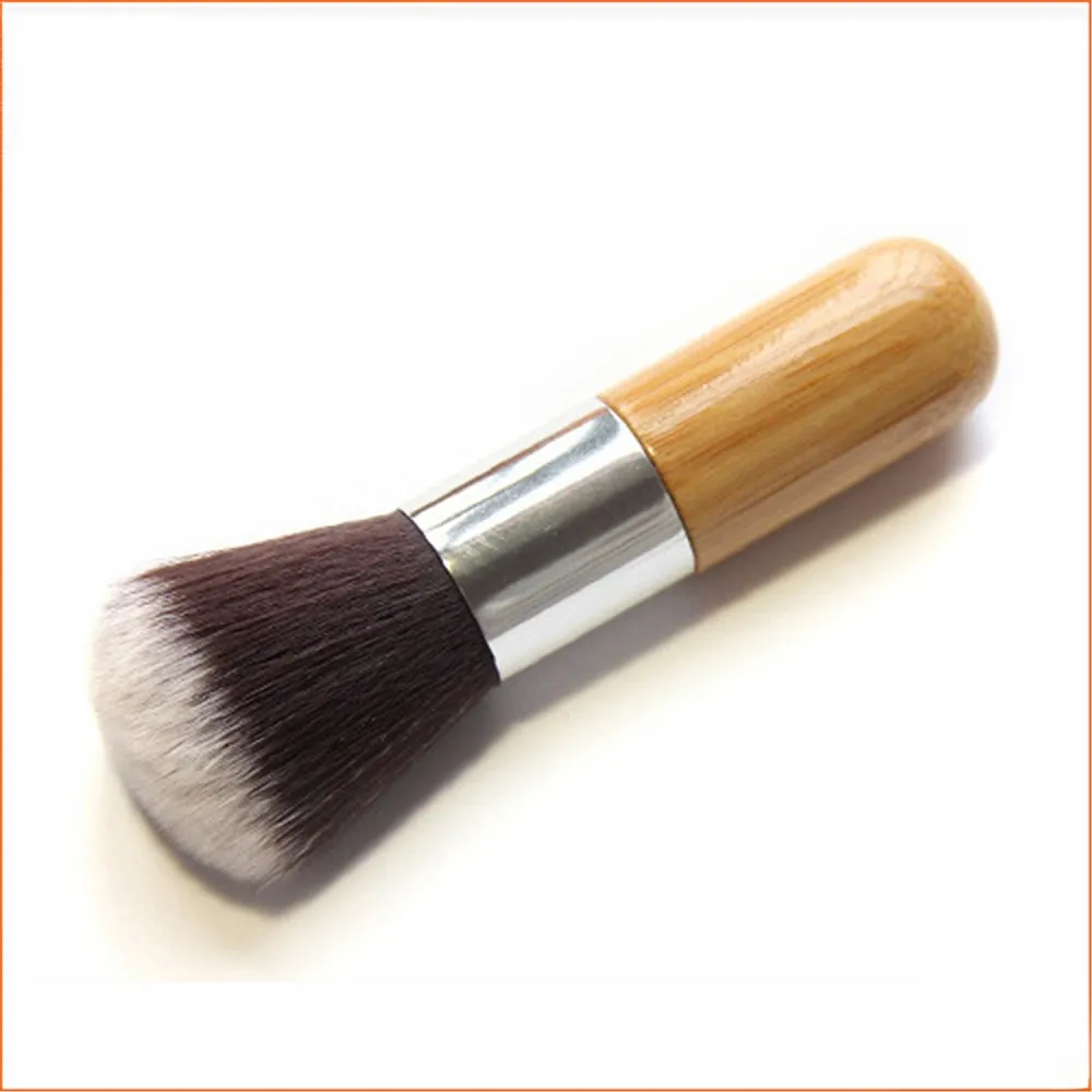1PC Thời Trang Đầu Tròn Tre Tay Cầm Mặt Cọ Trang Điểm Phấn Nền Blusher Bàn Chải Mỹ Phẩm Cọ Pro Beauty Dụng Cụ Trang Điểm
