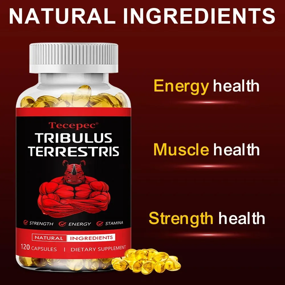 Tribulus Extract Capsules For Men - Extra Strength 6700 Mg - Energy Endurance & Natural Energy Non-GMO