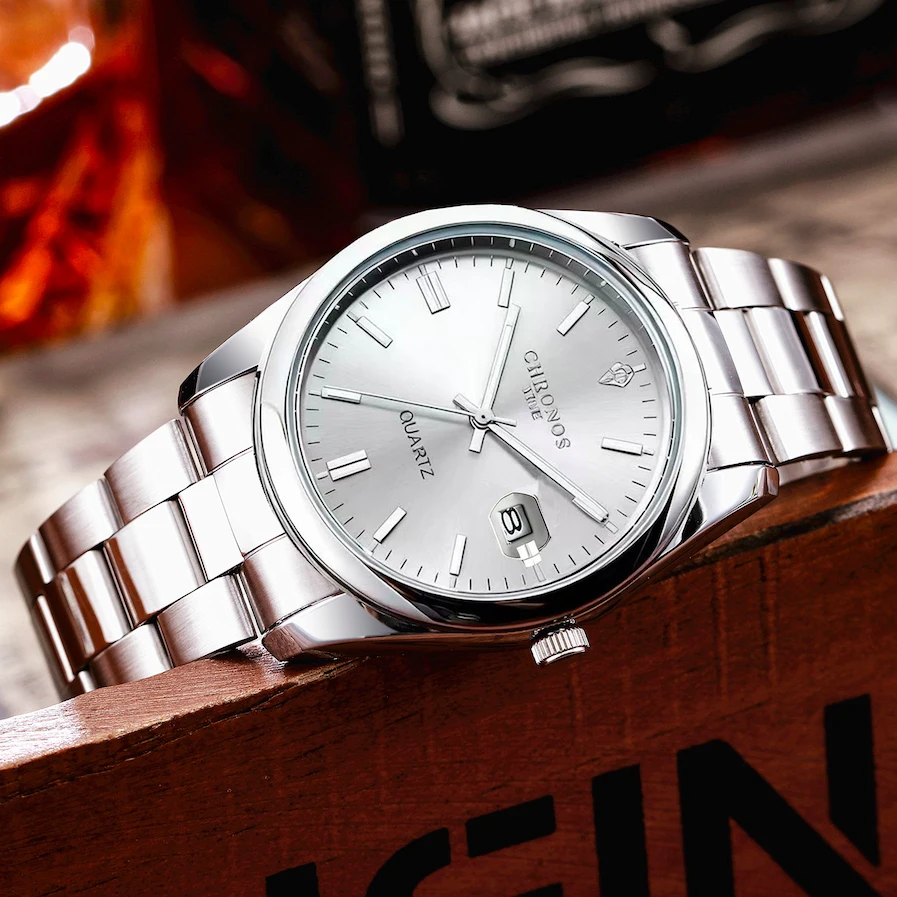 Top Brand Luxury Man Wristwatch Waterproof Luminous Date Men Watches Stainless Steel Quartz Men's Watch Male reloj