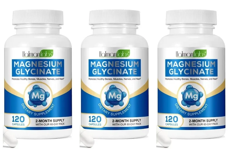 Magnézium-glicinát kapszula 208 mg elemi biszglicináttal az egészséges csontizmok és idegek támogatásáért, felnőttek 120 kapszula