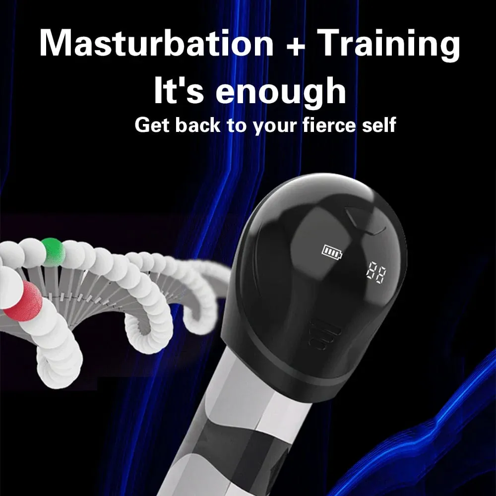 Adjustable Penis Enlargerment Trainer Vibrator Masturbators for Men 10 Vibration Modes Glans Stimulater Massager Adult Sex Toys
