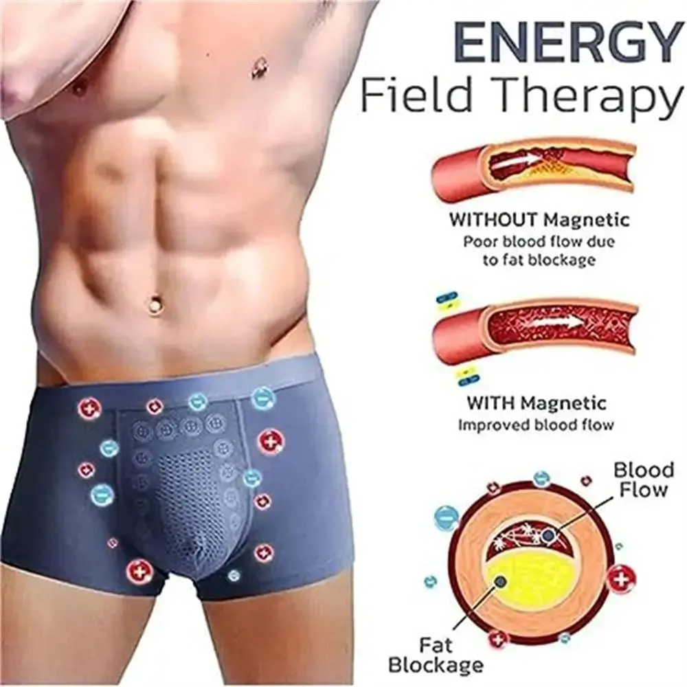 Quần lót nam bằng vải polyester Sợi co giãn trị liệu từ tính Quần lót nam Quần lót thoải mái để sử dụng thông thường