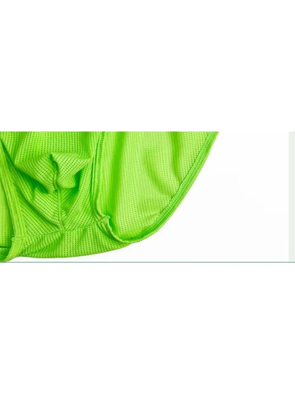 1PCS Men Neon Mesh Bikini Briefs Solid Color Elastic Waistband Multi Color Low Rise U Convex Pouch Breathable Quick Dry BS839 — image 12