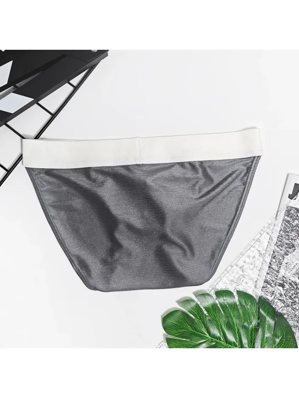 Men's Solid-Color Low-Waist Triangle Underwear Breathable Sexy Bottom Pants Trendy 1-Piece Set Mature Style Promotional Price — image 15