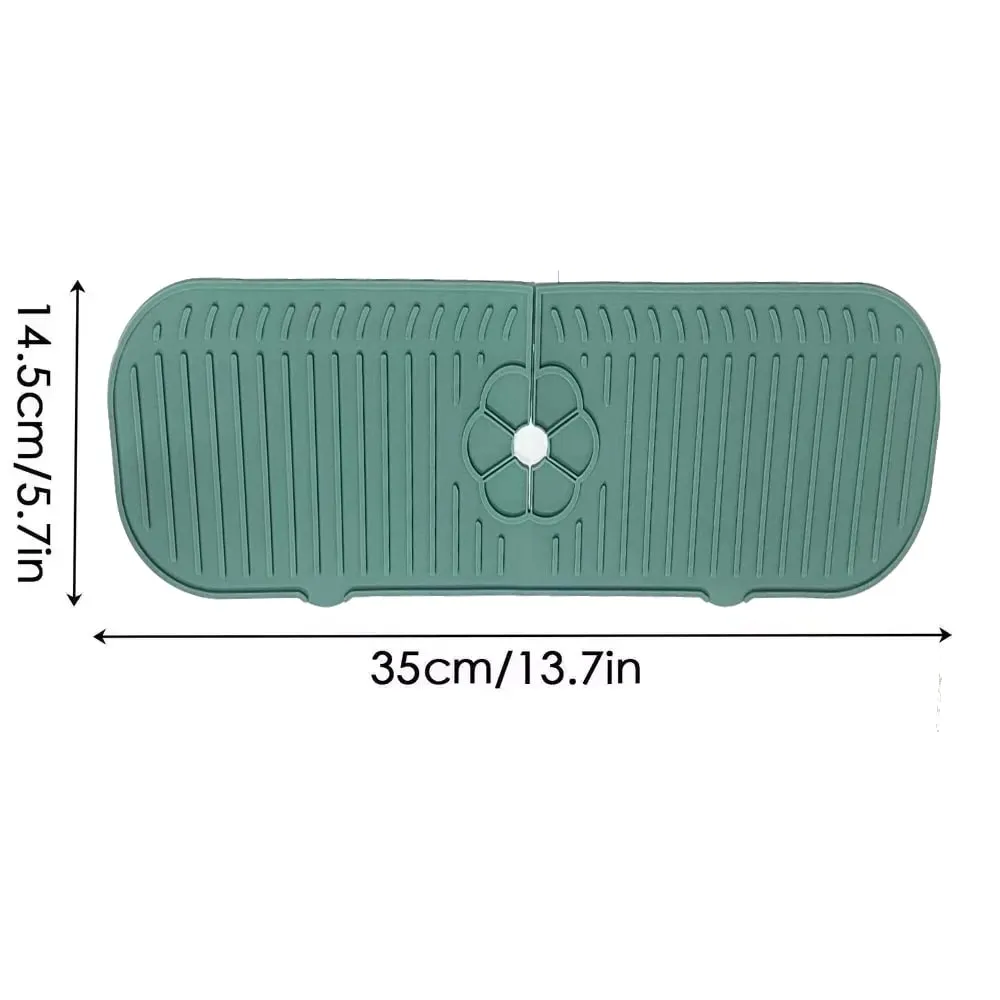 Βρύση κουζίνας Splash Pad σιλικόνης νεροχύτης Baucet Splash Guard Mat σφουγγάρι πάγκου αποστράγγισης Πάγκος προστασίας για συσκευές μπάνιου κουζίνας