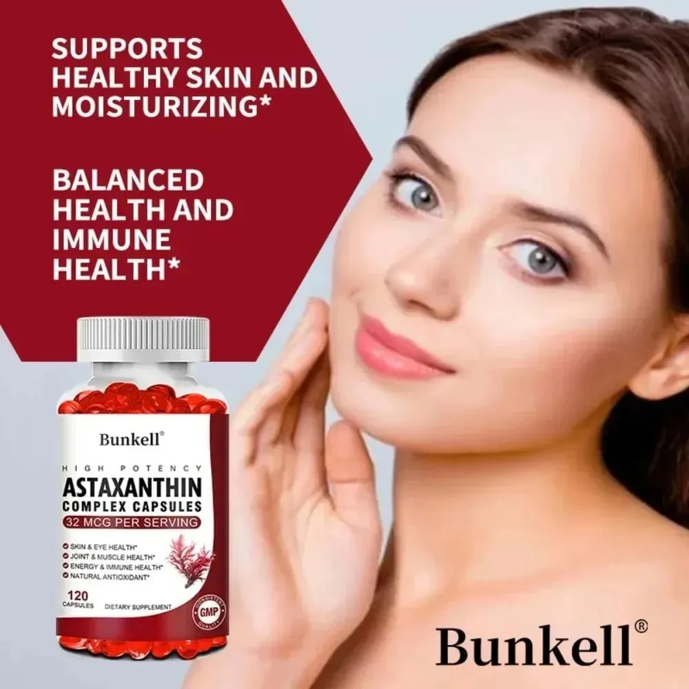 Antarctic Krill Oil 120mg Astaxanthin 32mcg Capsules(EPA DHA) Support Joint and Skin Immunity Cardiovascular Health