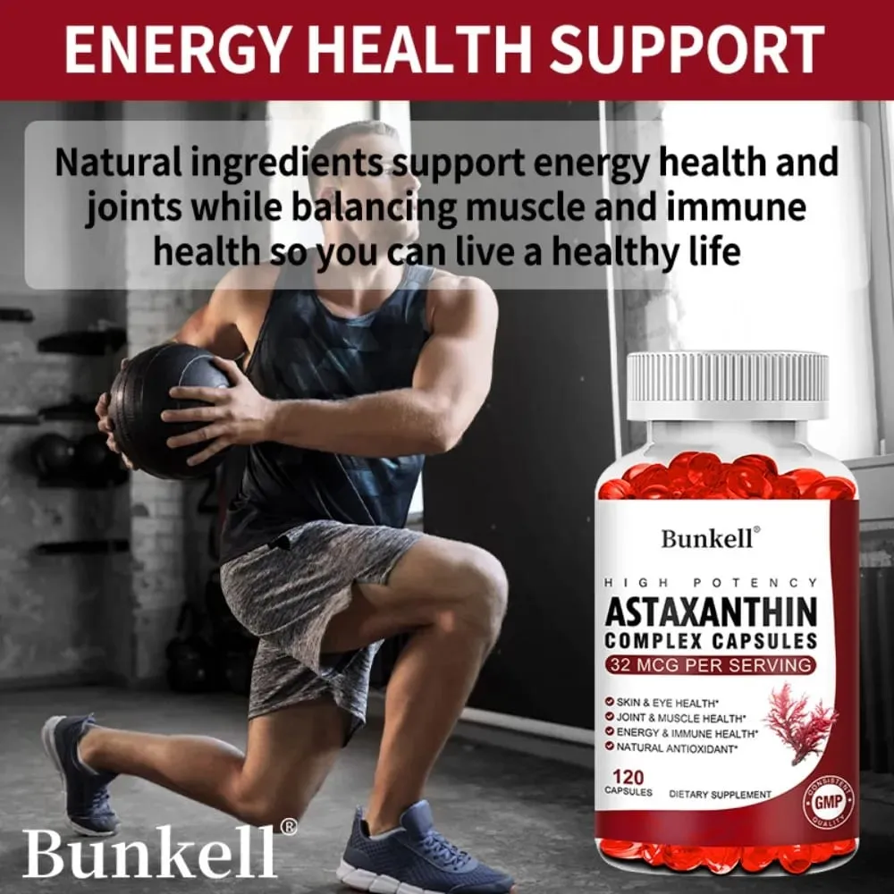 Astaxanthin Complex Capsules - with Fish Oil Antioxidant Supports Vision Eye and Skin Muscle Joint and Immune Health — image 4