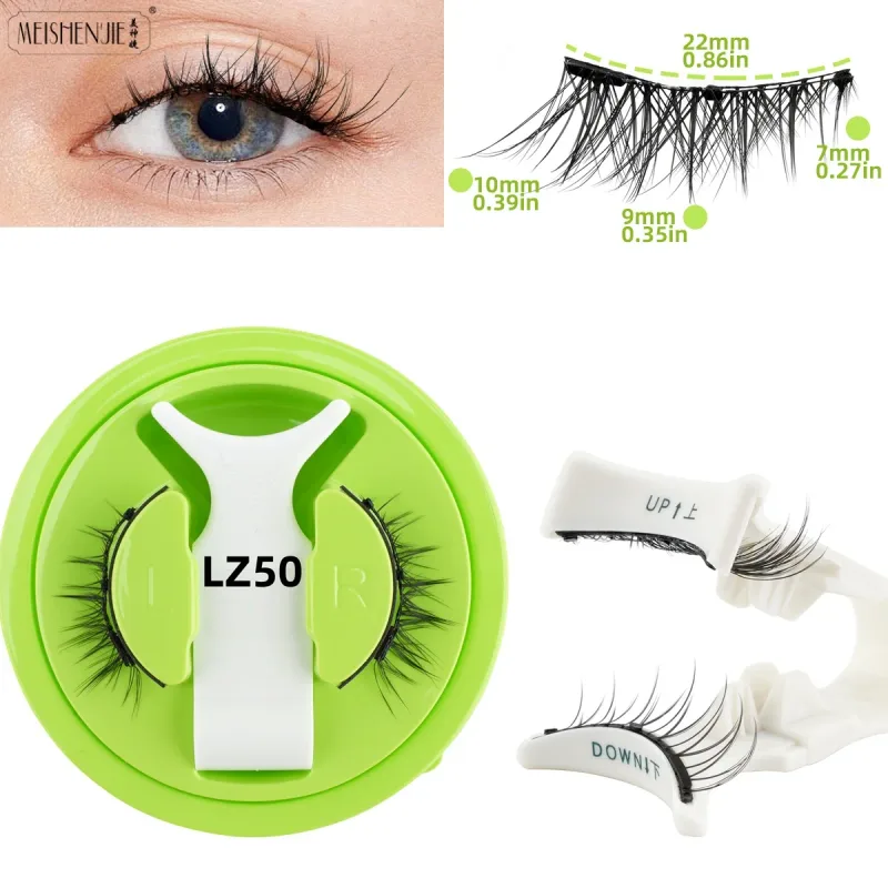 1/3 Pairs Magnetic Eye Lashes Χειροποίητες βλεφαρίδες Μαλακές επαναχρησιμοποιούμενες μαγνητικές βλεφαρίδες Natural look 3D Ψεύτικες βλεφαρίδες Σετ τσιμπιδάκια μακιγιάζ — image 9