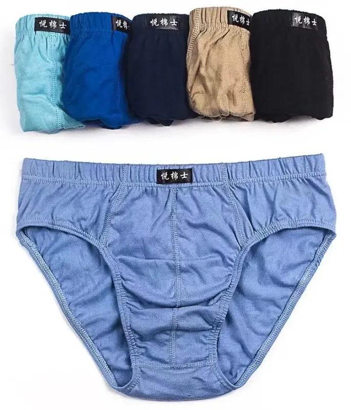 5Pcs/Lot Cotton Underpants For Men Briefs Male Underwear Knickers Panties Pant Shorts 2025 Sexy Undies XL 2XL 3XL 4XL 5XL 6XL