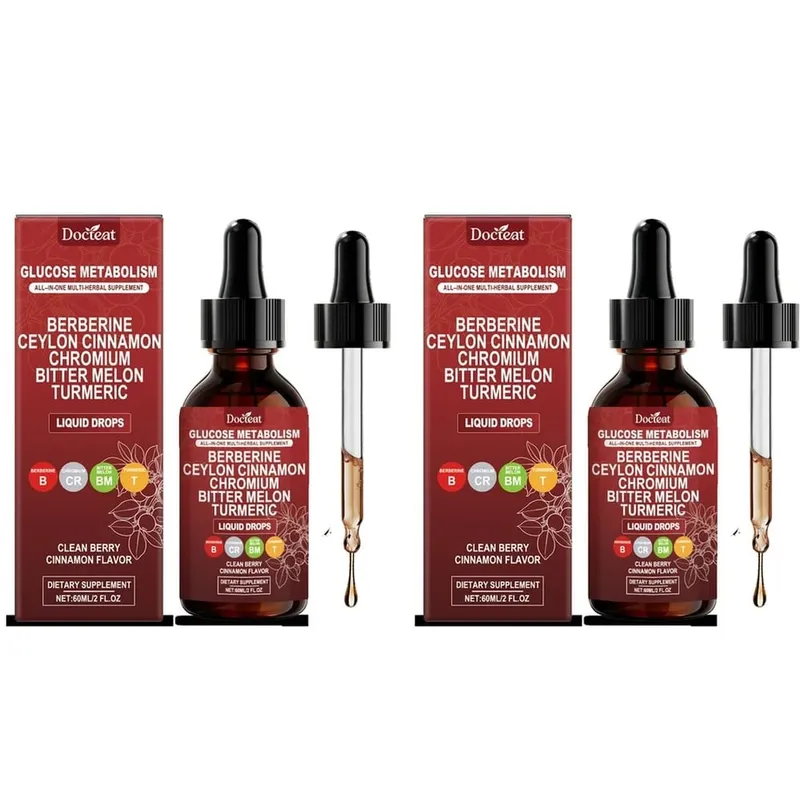 Docteat Glucose Metabolism Folyékony cseppek berberinnel és ceyloni fahéjjal, elősegítik a sima légzést és a légutak tisztaságát 60 ml