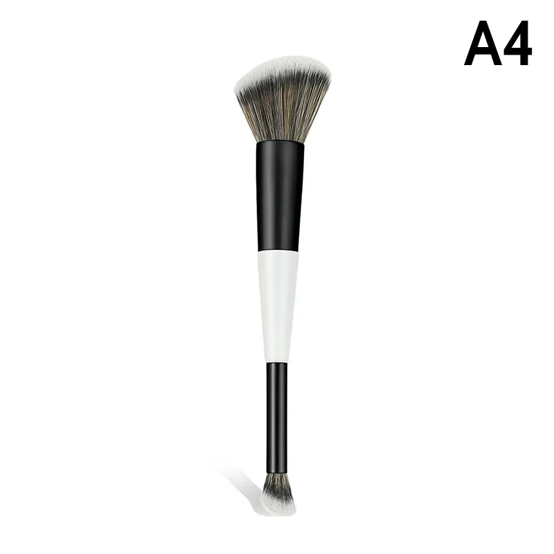 ✦ Kuas Wajah Alas Bedak Ujung Ganda Kuas Rias Kontur Perona Pipi Bedak Ujung Ganda dan Concealer Eyeshadow