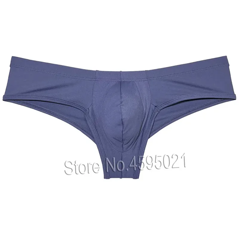 Men's Low Waist Bikini Briefs Underwear Male Bikini Enhance Pouch Boxershorts Micro Trunks Underpants Soft Briefs — image 22