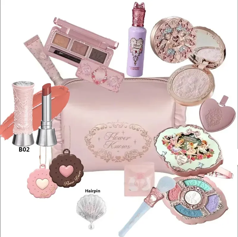 Flower Knows sminkkészlet Nyárközi mesék Flowerknows alapozó Little Angel Highlight Strawberry Rococo ajakmáz 11db készlet — image 10