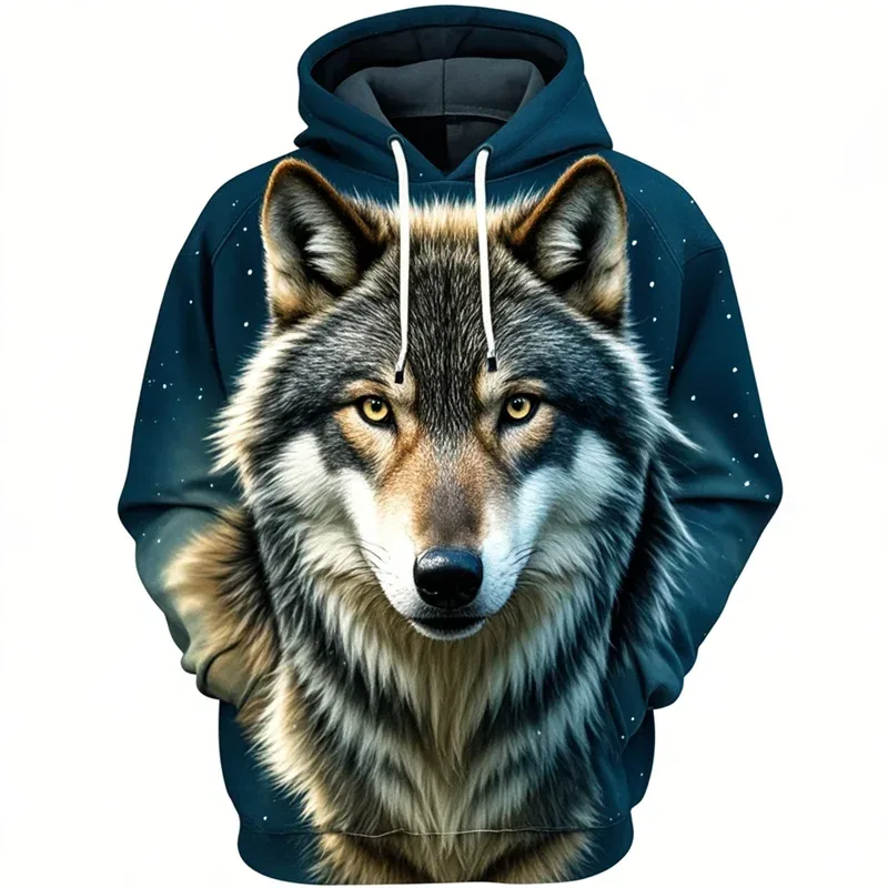 3D Aslan Grafik Baskılı erkek Hoodie Moda Sokak Kapşonlu Kazak Yaz Sonbahar Büyük Boy Eşofman Kazak Rahat Kapüşonlular — image 17