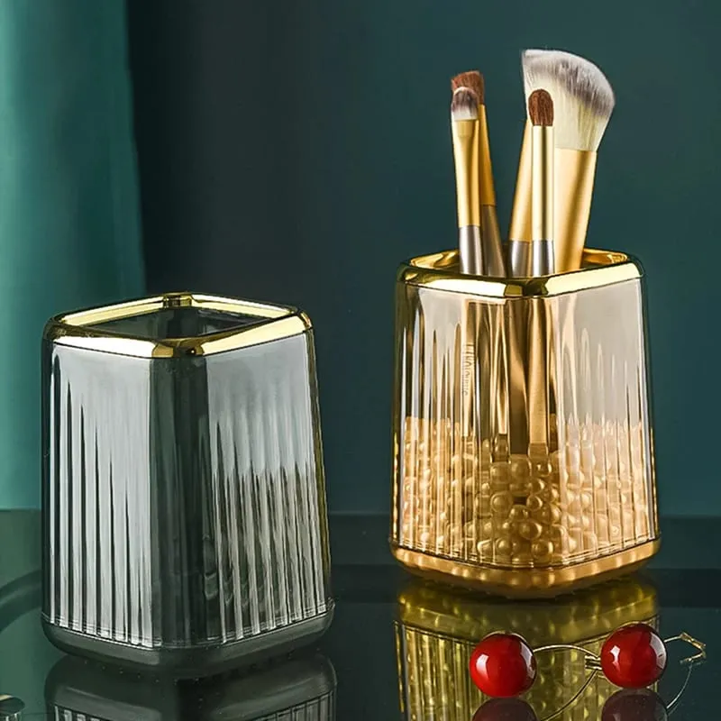 Luxury Makeup Organizers Desktop Cosmetic Brush Storage Box Office Pen Case Make Up Brushes Organizer Lipstick Sundries Holder — image 2