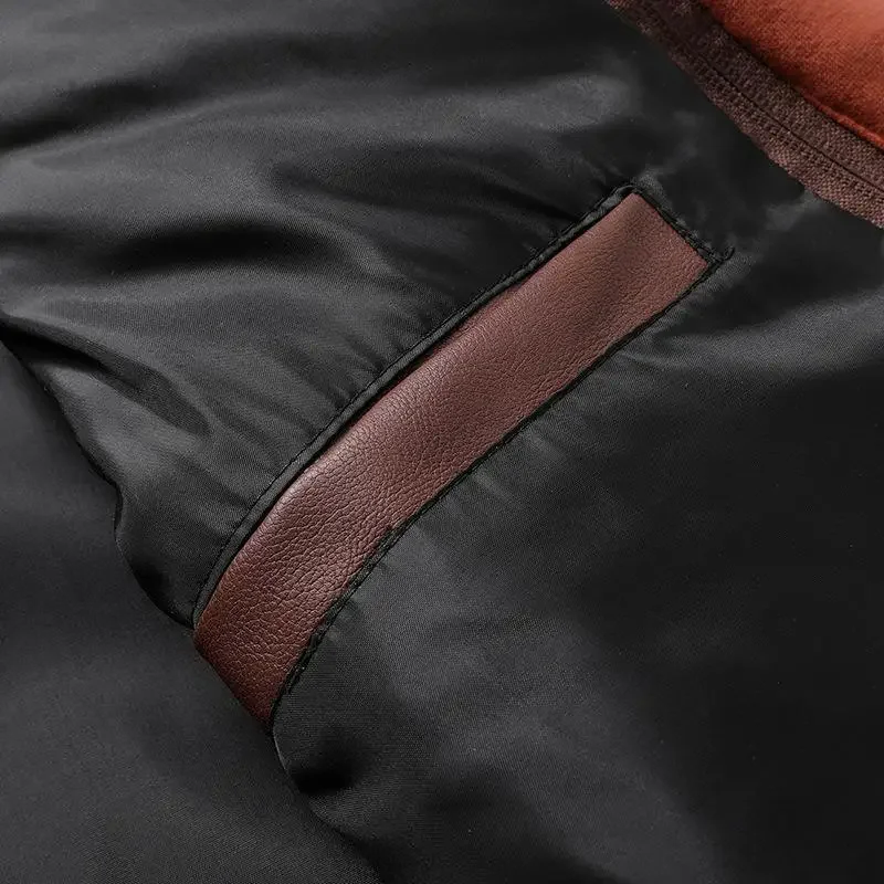 Outdoor Windproof Male Leather Jacket Men's Slim Fit Zipper Leather Jacket PU Jacket Autumn Winter Man High Quality Clothing — image 5