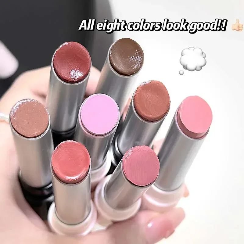Pink Crystal Mirror Glass Solid Lip Gloss Round Tube Water Light Lipstick Clear Jelly Lip Glaze Nude Brown Moisturizing Lip Tint — image 2