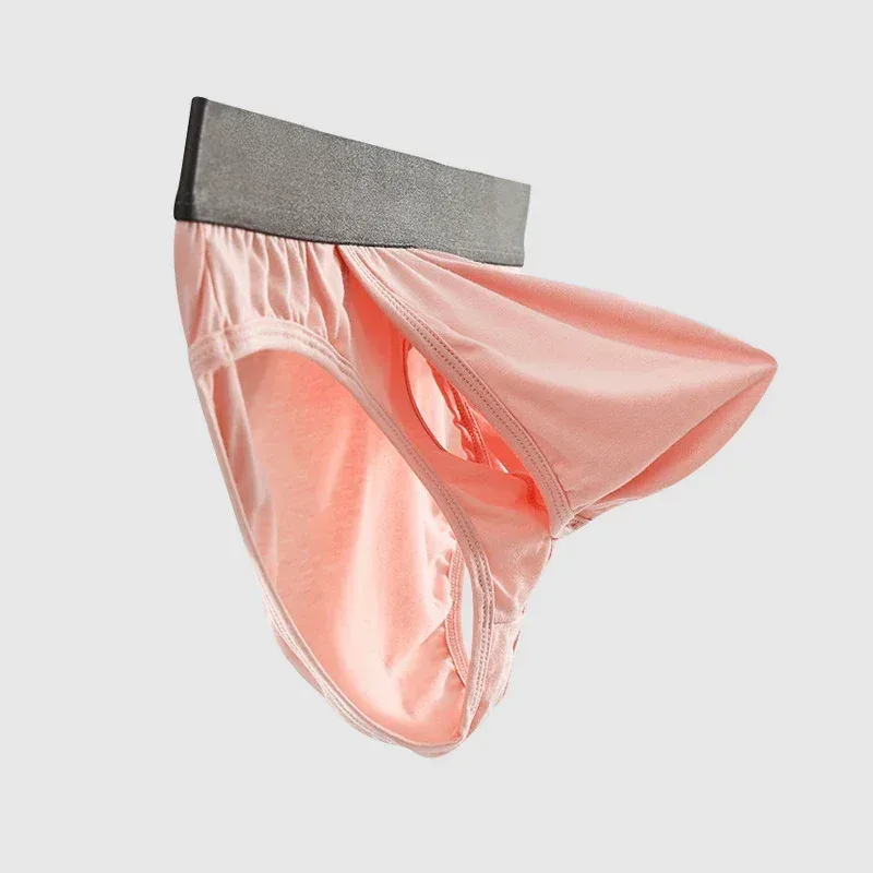 Men's Modal Briefs, Dual Separate Pouch Design, Ultra Thin Breathable High Stretch Underwear, Daily Comfort Wear
