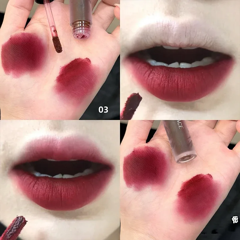 Punk Dark Brown Lip Mud Nude Matte Orange Brown Lip Gloss Raspberry Red Liquid Lipstick Waterproof Non Stick Cup Lip Tint Makeup — image 12