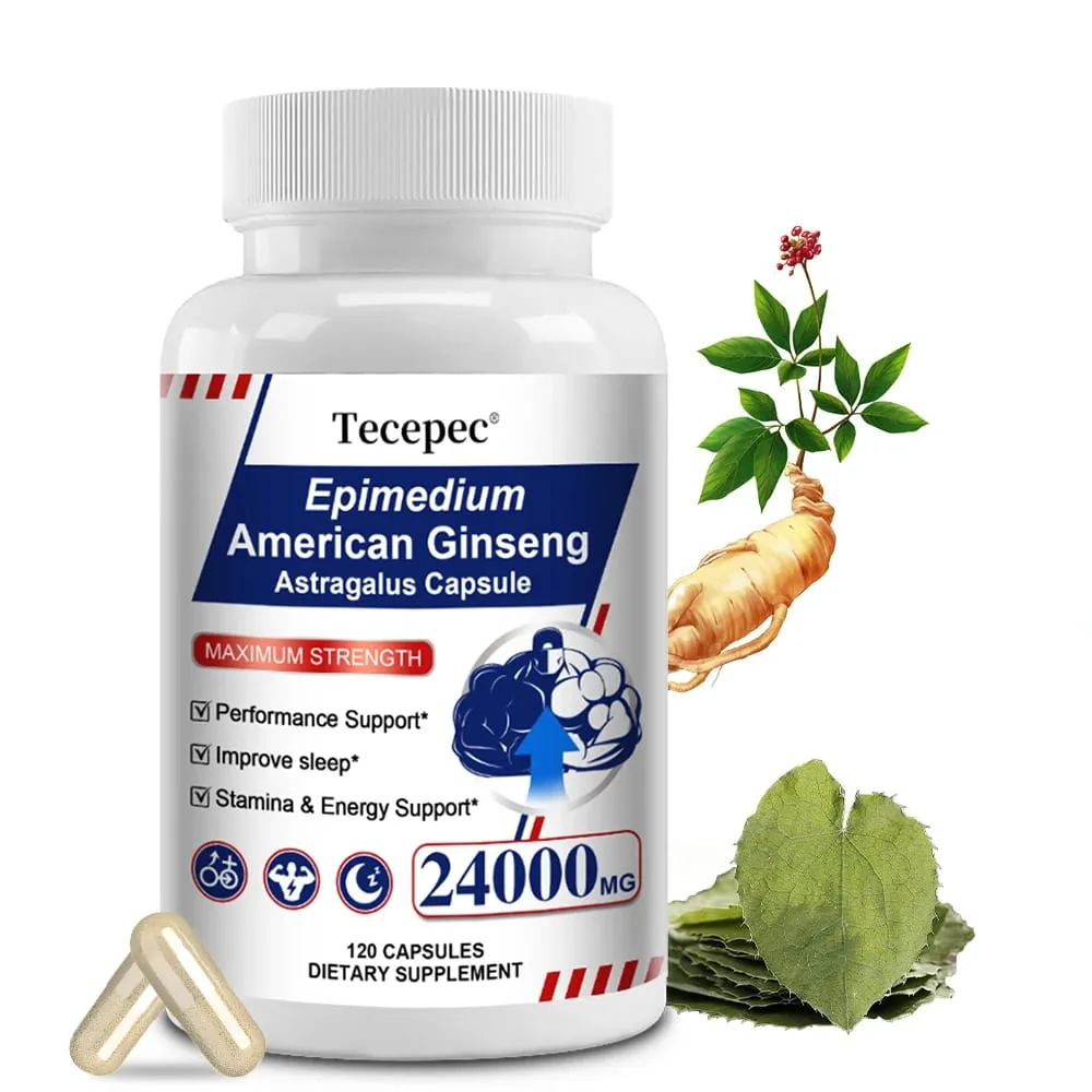 Κάψουλες Ginseng & Astragalus Υποστηρίζει Δύναμη Αντοχή & Ενέργεια Προωθεί τον ύπνο Φυσική Υποστήριξη Ανοσοποιητικού 30/60/120 Κάψουλες