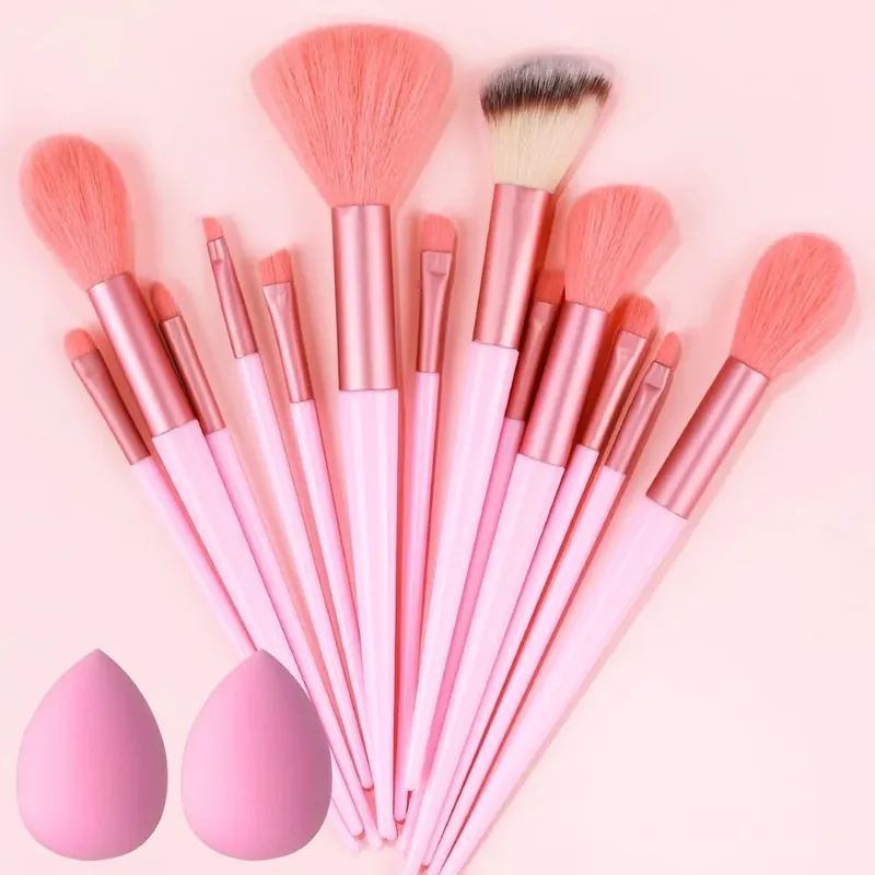 10/14 Stuks Make-Up Kwasten Set Oogschaduw Foundation Vrouwen Cosmetische Losse Poeder Blush Super Zachte Blending Make Up Borstel beauty Tool