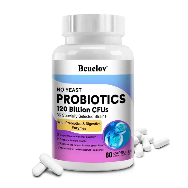 Προβιοτικά 120 δισεκατομμύρια στελέχη CFU 36 + Πρεβιοτικά + πεπτικά ένζυμα Πέψη του εντέρου και υποστήριξη του ανοσοποιητικού συστήματος ρυθμίζει τη διάθεση
