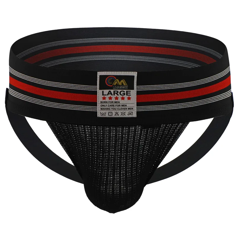Men Underwear Athletic Jock Strap Supporter Classic Thong Elastic Wide Waistband Underpants Breathable Jockstrap Sexy Lingerie — image 38