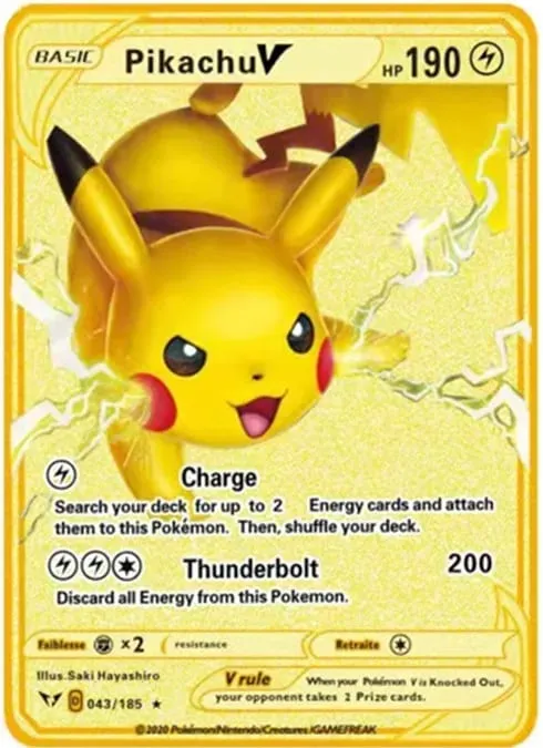 Αγγλική έκδοση Pokemon Metal Card Anime Figure Pikachu Charizard Mewtwo Battle Trading Game Collection Cards Model Toy Gifts — image 12