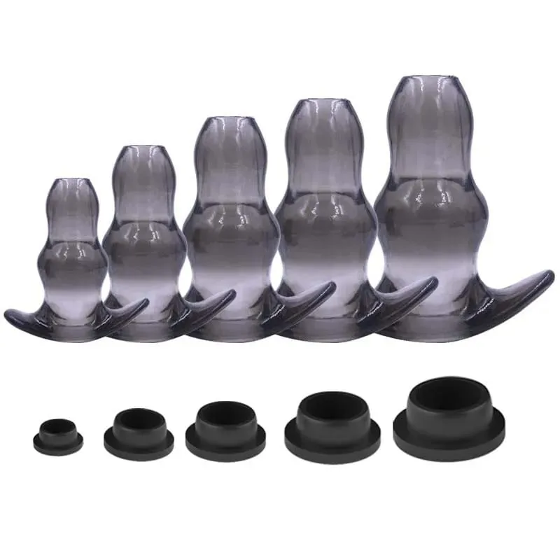 5 Sizes Hollow Anal Plug/Dilator/Dildo Soft Speculum Prostate Massager Butt Plug Set Intimate/Enema Sex Toys For Women Men Gay — image 5