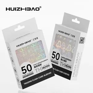 65.5×90mm Holographic Card Sleeves Colorful Transparent Card Protector for TCG Standard Sized/Japanese Sized Cards Cover