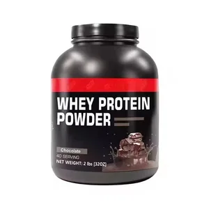 Proteína de suero en polvo, 2 libras, 80 % de proteína de suero de leche con proporción de oro para crecimiento y recuperación muscular, vainilla, chocolate y fresa, 40 porciones