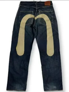 90s Retro Y2K New Hip Hop Straight Jeans Street Best Selling Personalized Printing High Street Men's Casual Loose Jeans Couple