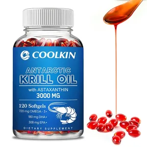 Antarctic Krill Oil 3000mg - Omega-3 EPA DHA Natural Astaxanthin Maximum Strength for Heart & Joint Health