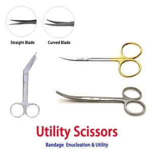 Forbici ad anello rivestite in oro per uso non medico Strumenti di riparazione domestica Hi Eye