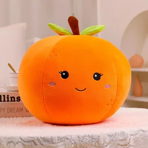 ZU – oreiller en peluche Super doux, Fruits Kiwi, pomme, Orange et légumes, pois, piment, jouets en peluche, décoration de canapé pour la maison, coussin pour fille