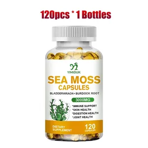خرید 1 دریافت 1 رایگان! مکمل ارگانیک Sea Moss برای سلامت تیروئید و پوست تقویت کننده ایمنی انرژی و هضم دارای گواهی GMP