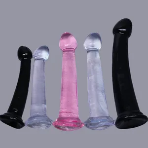 Günstige TPE Transparent Anal Plug Gelee Dildo 4 Größen Saugnapf Schwanz Vaginale Masturbation Weichen Kleinen Penis Frauen Mann sex Spielzeug