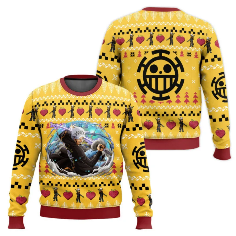 Fantasi gergaji mesin Natal Karnaval Sweter Uniseks Sweter Santa Klaus Sweter 3D Pakaian Premium Musim Gugur dan Musim Dingin