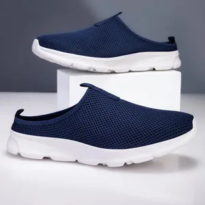 Sabates de mitja sabatilla per a home, sabatilles casuals de malla transpirable a l'aire lliure, lleugeres i còmodes, sabates per caminar