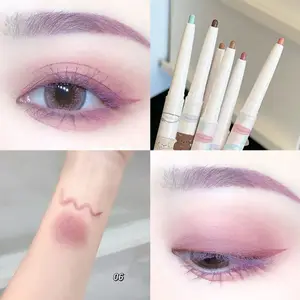 진주 빛 포도 아이 라이너 젤 브러쉬 블렌드 실키 스무스 티 브라운 핑크 누에 누에 방수 아이 라이너 펜슬 메이크업