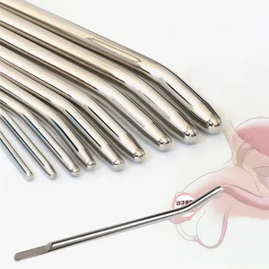 Joguines sexuals per a adults per a homes Endoll del penis Estirament de productes privats masculins Catèters d'acer inoxidable de cap llis Dilatadors de sons uretrals