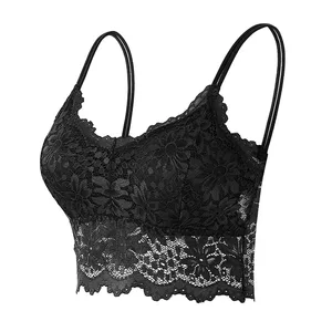 7 farve blonder sexet crop top kvinder polstret camisole bh åndbar wire gratis bralette hul ud skønhed ryg tank kvinde undertøj