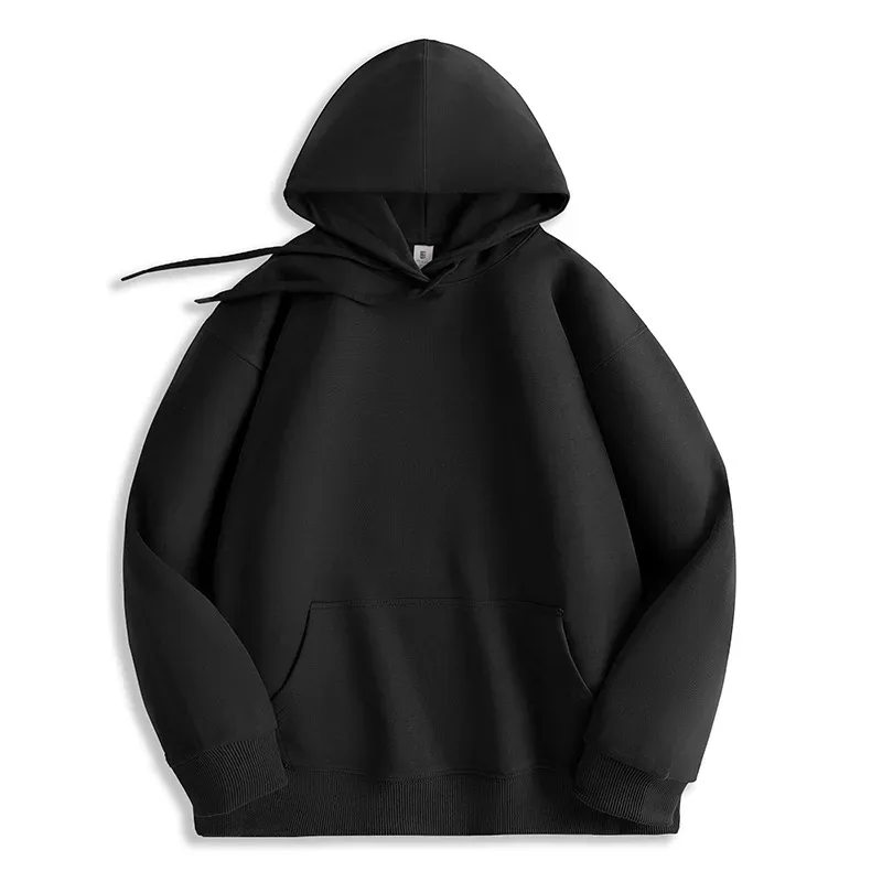 Customized Your Brand Logo DIY Design 600GSM Mens Hoodies High-quality Women Sweatshirt Solid Color Cotton Loose Streetwear