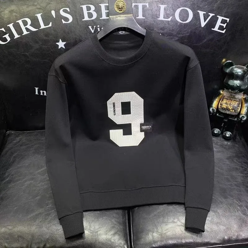 Lente Herfst heren trendy eenvoudig casual all match sweatshirt Y2K streetwear ronde hals truien met lange mouwen mannelijke losse hoodies